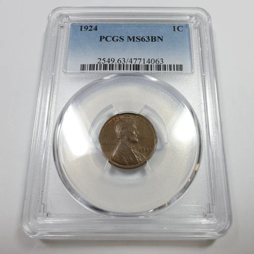 1924 P PCGS MS63 BN - Lincoln Wheat Penny Cent 1c US Coin #56053B