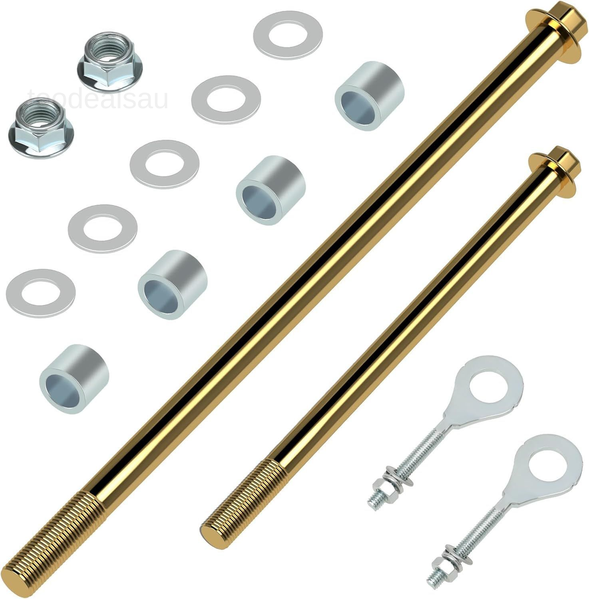 14mm 325mm Mini Bike Rear Axle Nut Kit with 225mm Front Axle Kit