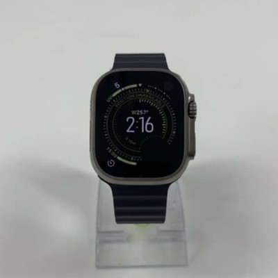 Unlocked Apple Watch Ultra 2 49MM Natural Titanium Anchor Blue Ocean Band