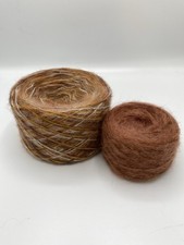 Lot of 2 Skeins 254g Kid Mohair Acrylic Polyamide New Yarn Mix Soft Ready/ Knit