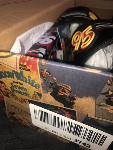 Sandali Disney Cars Slides taglia 4 Lightning McQueen 95 nero rosso multicolore nuovi con scatola - Foto 6 di 15