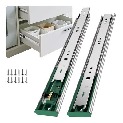 Ubisin 4 Pairs 16'' Soft Close Drawer Slides Full Extension Dresser Rails 100lb