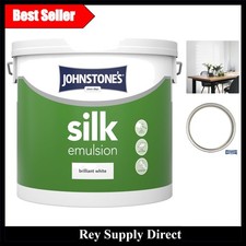 Luxury 5L Acrylic Silk Paint in Brilliant White - Ideal for High Traffic 3.19 per litre