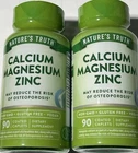 2 Pack Calcium Magnesium Zinc Complex 180 (2x90) Vegan Caplets Non-GMO FREE SHIP