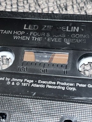 Led Zeppelin UNTITLED Cassette Tape - Atlantic Records Zepplin 4