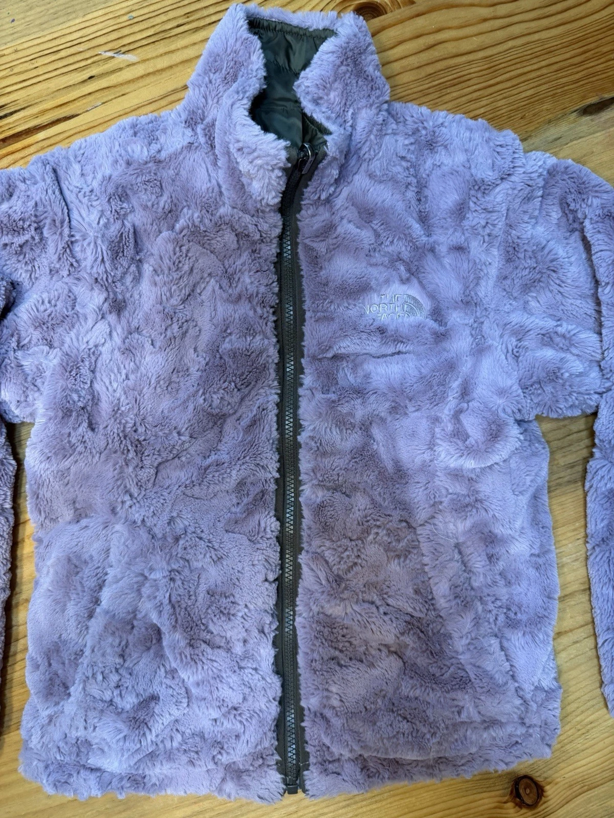 Girls North Face Reversible Jacket Size Small Green And Purple Fleece
Opens in a new window or tab