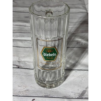 Diebels Alt German Beer Mug Sahm Glass 0.5L Stein Handle Privatbrauerei Vintage