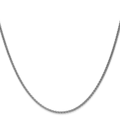 14K Weißgold Spiga (Weizen) Kette Halskette, 1,65 mm