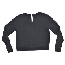 Lululemon Sweater Black Full Zip Jacket Size M W/ Flaw Faded Color Small stain