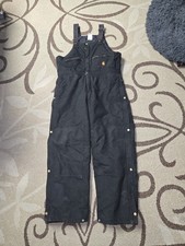 Carhartt Men's Extremes Insulated Bib Overalls Black 38x30