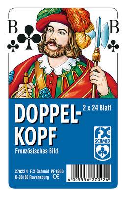 10 x 2 x 24 Blatt Ravensburger Spielkarten Doppelkopf Franz. Bild Etui 27022