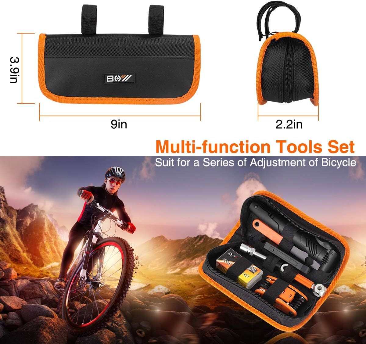 Multi-Function Mountain Bike Tool Set Repair Kit Tire Pump All In One Tool Set