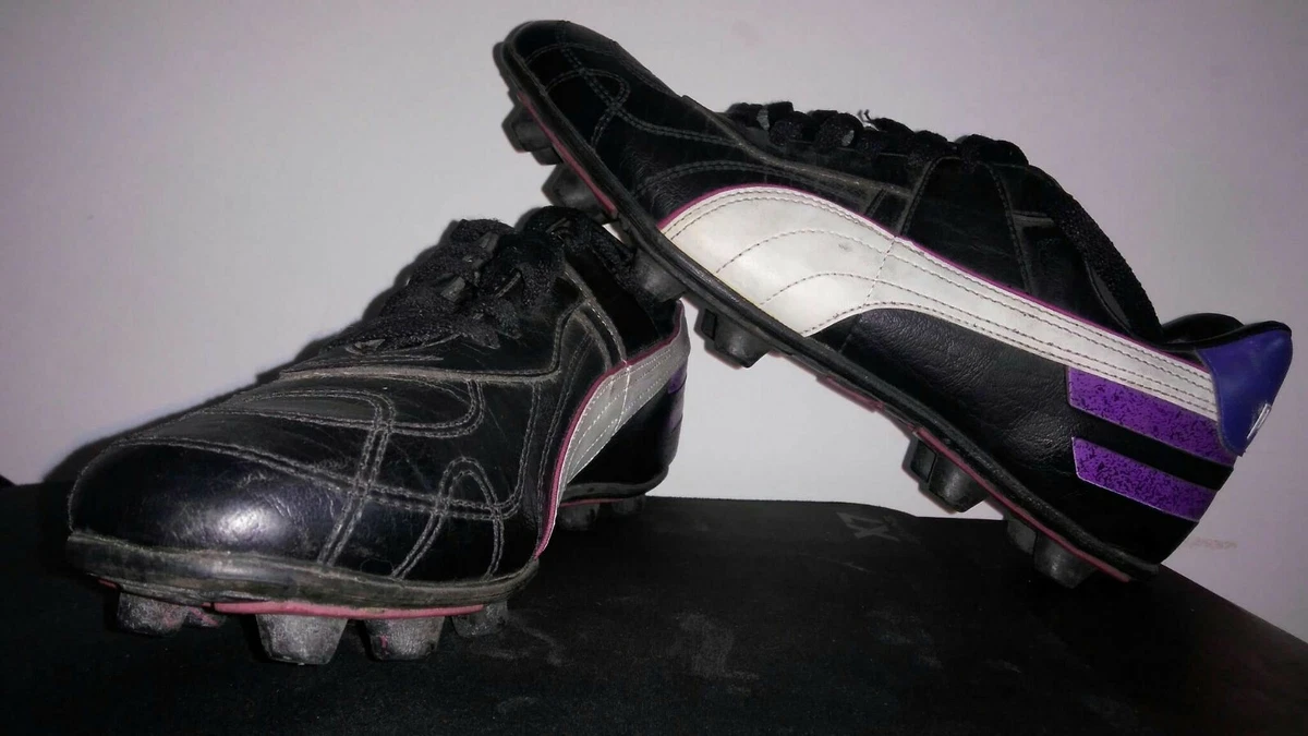 Soccer Puma Shoes Football Boots Leather VTG Vintage 1991 1992 Size 7 1 2 retro