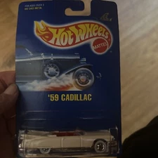 Vintage Hot Wheels Blue Card #154 '59 Cadillac, Sterling Protector Case, NOS