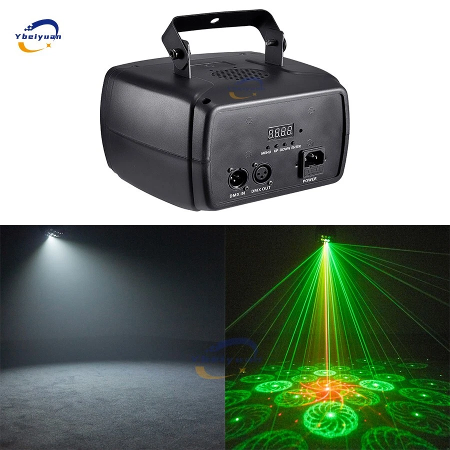 DJ Disco Party Stage Light 4 in 1 Red Laser LED Strobe RGBW Effect DMX512 Light - Image 3 of 4