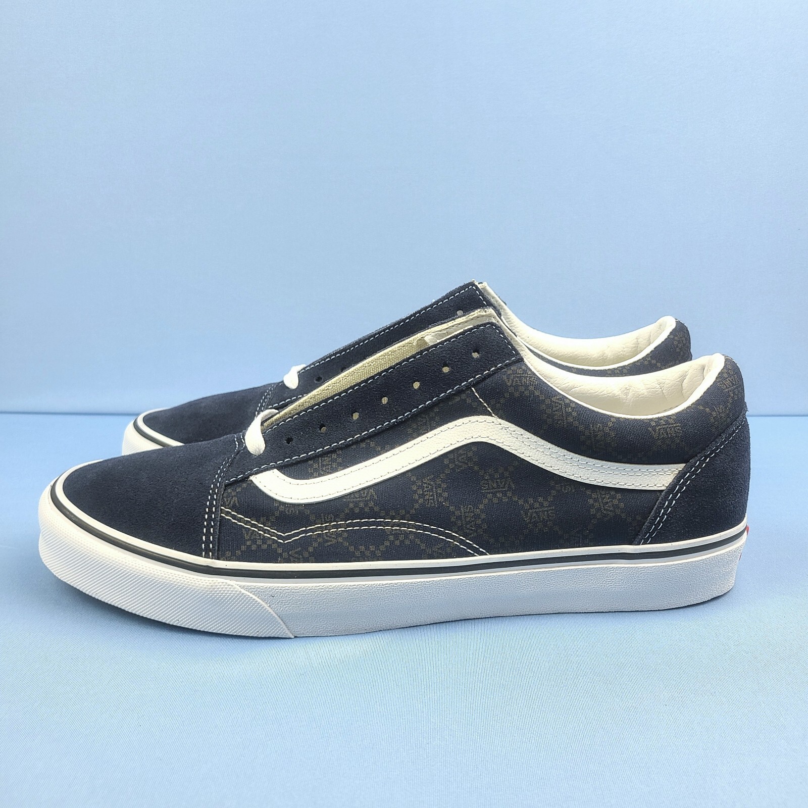 Vans Low Top Sneakers Mens Size 13 Old Skool Parisian Night Monogram Navy Blue