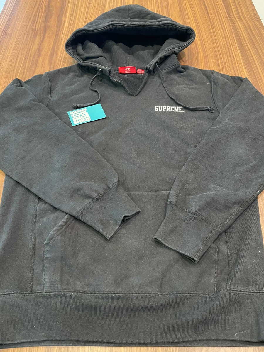 2014 FW14 SUPREME RAYMOND PETTIBON BLOOD & SPERM HOODED SWEATSHIRT BLACK LARGE L