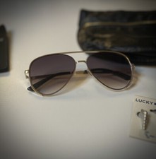 Gold Aviator Fashion Sunglasses - Gradient Lens
