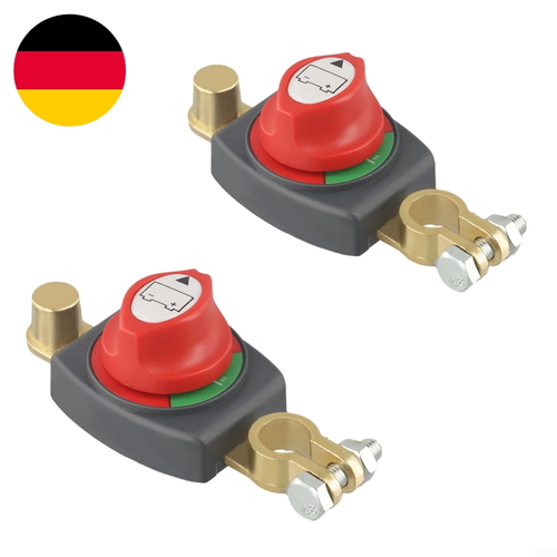 Not Aus Schalter 2500A 2 Pol Natoknochen Batterietrennschalter 2500A Not-Aus Für Fahrzeuge - 2-polig, Mit Schlüssel, Von EDECOA Batterietrennschalter 12 V