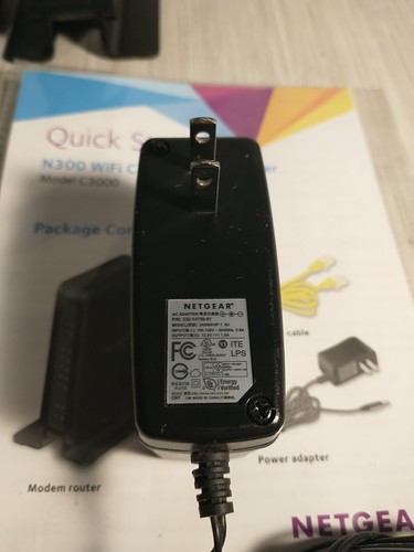 NETGEAR N300 Wifi Cable Modem Router DOCSIS 3.0 - Picture 5 of 7