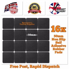 16x Non Slip 50mm Protector Rubber  Pads Chair Leg Sofa Table Feet Self Adhesive
