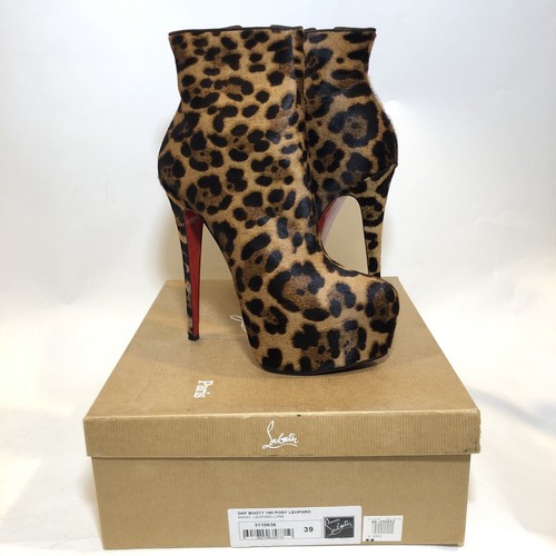 leopard louboutin boots
