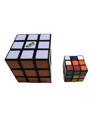Rubiks Cube Original Brain Teaser Puzzle Strategy Toy Plus Smaller One