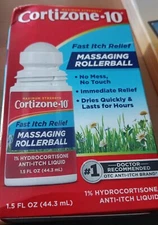 Cortizone 1% Anti-Itch Massaging Rollerball Liquid, 1.5 Fl Oz Exp 06/2026