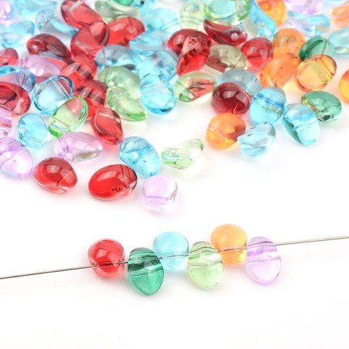 Small Crescent Shape Bead Lampwork Czech Glass Beads DIY Earrings Jewelry 6x8mm - Picture 5 of 51