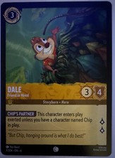 Dale - Friend in Need 7/204 Disney Lorcana Azurite Sea Regular Rescue Rangers