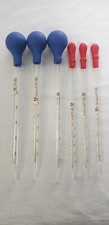 Set of 6 Glass Graduated Lab Pipette Droppers for Liquid  Oil 0.5/1/2/3/5/10ml