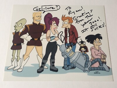 FUTURAMA Billy West handsigniertes 10x8 handsigniertes Foto - Fry - mit Zitat