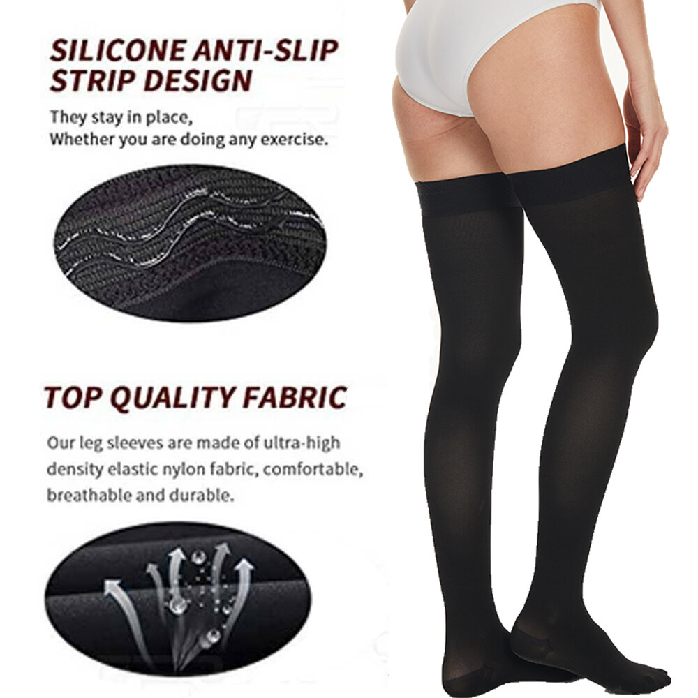 Compression Stockings Men Women Thigh High 20-30 mmHg Swelling Medical  Travel