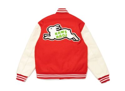 HUMAN MADE x KAWS Made Varsity Jacket #1 Black Red 2colors HUMAN MADE x KAWS Made Varsity Jacket #1 Black Red 2colors