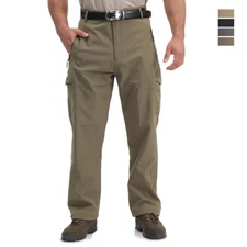 Men's Atheletic Insulated Pants Cargo Active Firm Outdoor Training Work Trousers