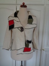 Bianca Designer Linen Mix Knit Jacket Uk 14 Eu 42 --new
