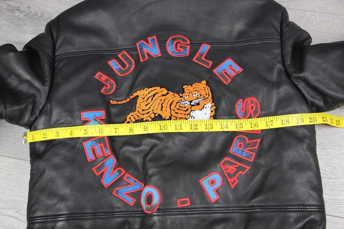 KENZO Jungle Paris H&M Vintage Mens Black Leather Casual KENZO Jungle Paris H&M Vintage Mens Black Leather Casual
