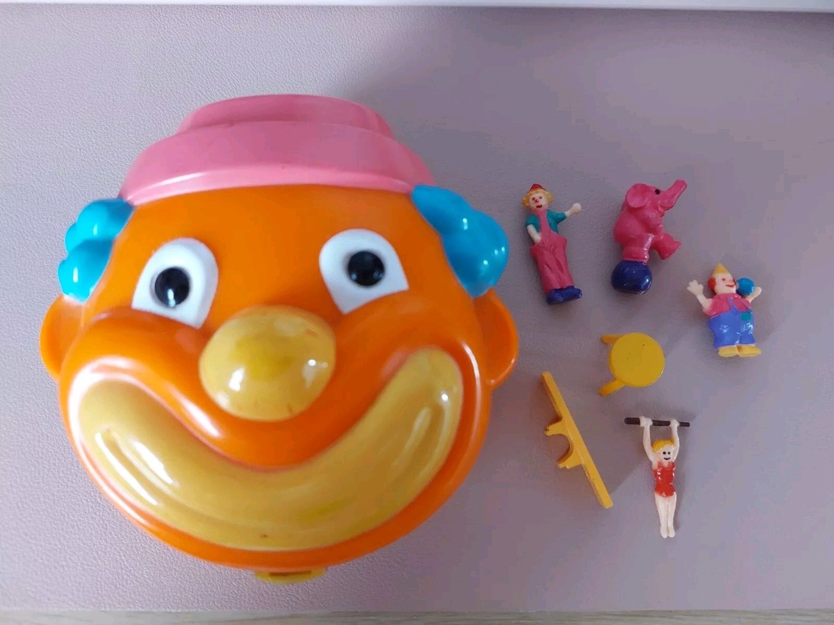 RARE Vintage Clown Head Faux Polly Pocket 1990s All