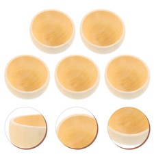 5PCS Unfinished Wooden Craft Bowls Mini Pinch Bowls for DIY Crafts Condiments