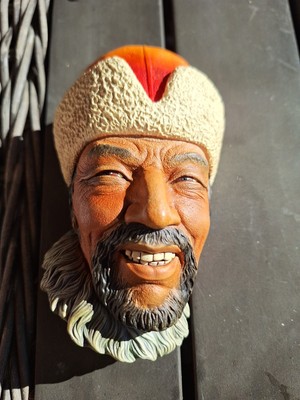 Vintage Bossons Himalayan 1966 Chalkware Head England Figurine Wall Collectible