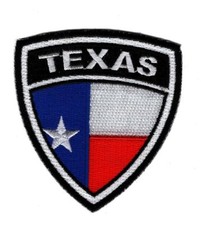 Texas Flag Shield Tactical Morale 3 inch iron on Sew on Patch