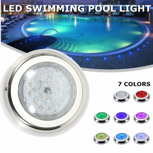 54W RGB LED Swimming Pool Light Underwater SPA Waterproof Lamp W Remote ...