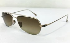 Vintage CHROME HEARTS Jet A WG Titanium Aviator Sunglasses Gold Frame RARE