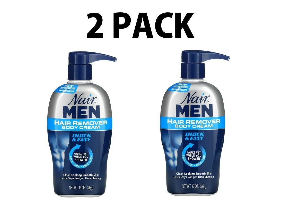 Nair Hair Remover Body Cream 2 PACK Back Chest Arms and Legs