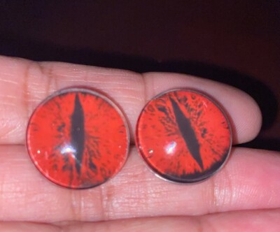 Glass Red Reptile Eyes Realistic Taxidermy Eyeballs 20mm