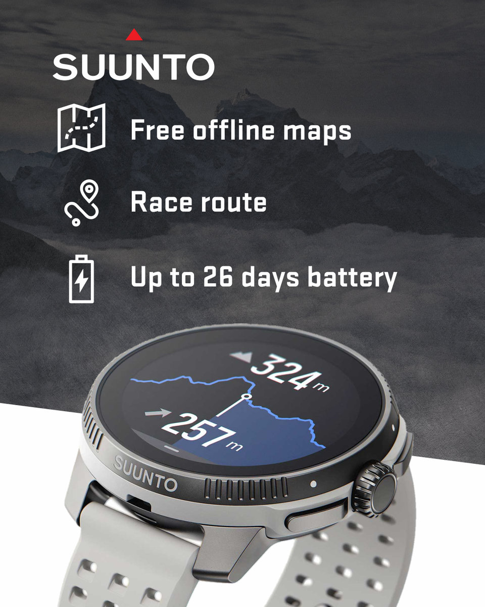 SUUNTO Race Sports Steel Smartwatch Birch GPS Tracker AMOLED | eBay