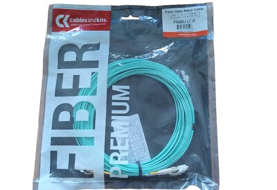 10 Meter OM4 LC to LC Fiber Optic Patch Cable Multimode 50/125 Aqua LC ...