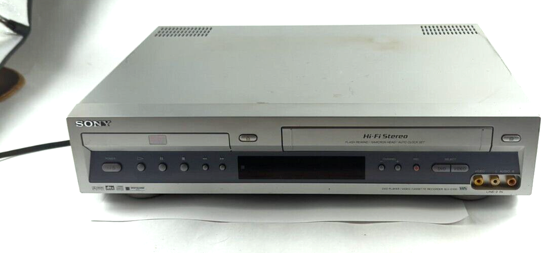 Sony SLVD100 VCRDVD Combo VHS Recorder Tested & Working, DVD Won't