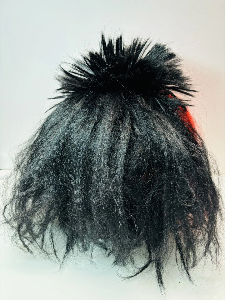 Máscara de miedo esqueleto calavera punk vintage Halloween naranja neón carmesí calavera Foto 4 de 4