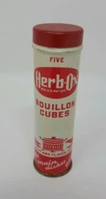  Herb Ox Bouillon Cubes Tin Vintage 1950s 3/4 oz Excellent 
